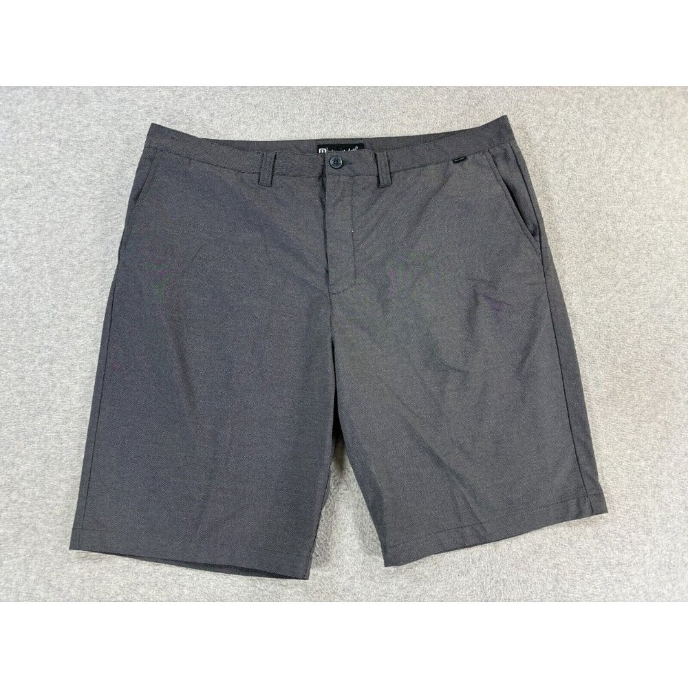 Travis Mathew BECK Flat Front Casual Chino Shorts (Men's 40) Gray -‎ 10"